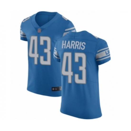 Men's Detroit Lions #43 Will Harris Blue Team Color Vapor Untouchable Elite Player Football Jersey - Ujersey