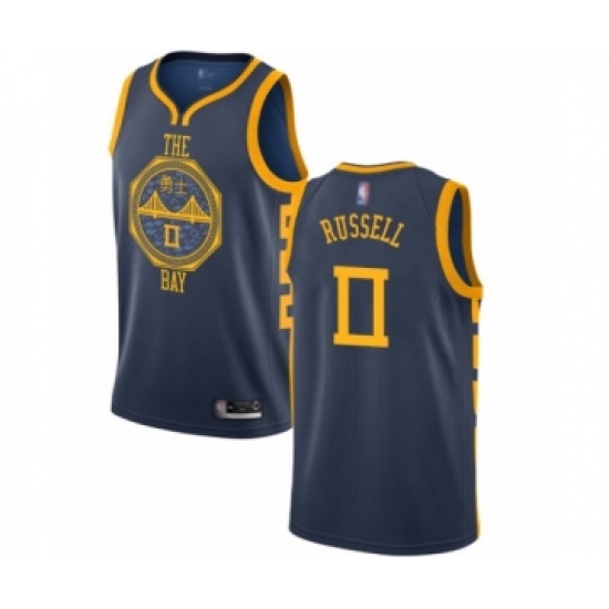 Women's Golden State Warriors #0 D'Angelo Russell Swingman Navy Blue Basketball Jersey - City Edition - Ujersey