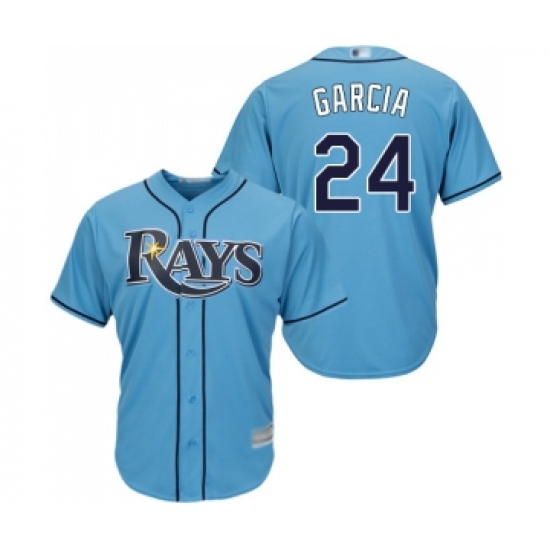 Youth Tampa Bay Rays #24 Avisail Garcia Replica Light Blue Alternate 2 Cool Base Baseball Jersey - Ujersey