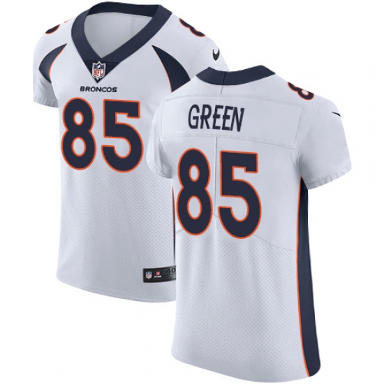 Men's Nike Denver Broncos #85 Virgil Green White Vapor Untouchable Elite Player NFL Jersey - Ujersey