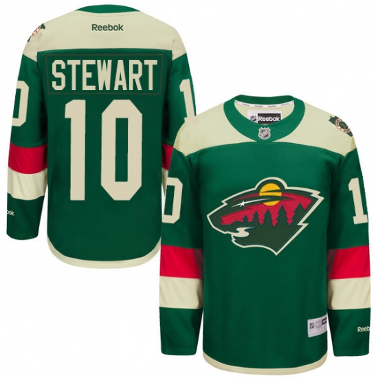 Men's Reebok Minnesota Wild #10 Chris Stewart Authentic Green 2016 Stadium Series NHL Jersey - Ujersey