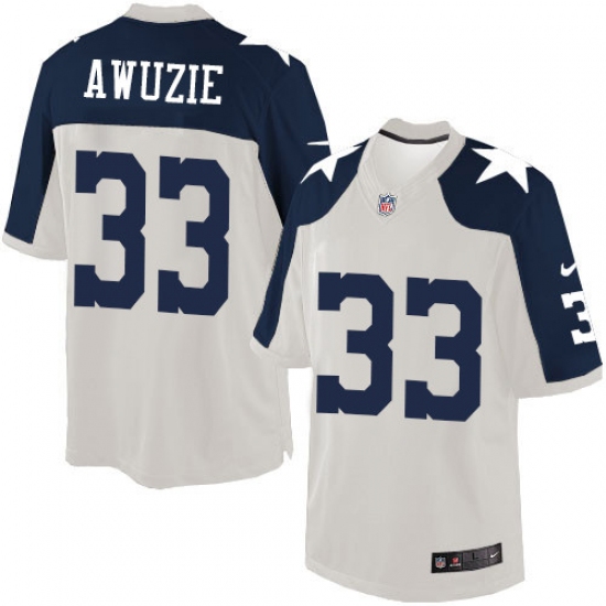 Men's Nike Dallas Cowboys #33 Chidobe Awuzie Limited White Throwback Alternate NFL Jersey - Ujersey