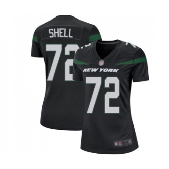 Women's New York Jets #72 Brandon Shell Game Black Alternate Football Jersey - Ujersey