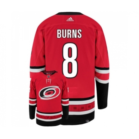 Men's Carolina Hurricanes #8 Brent Burns Red Stitched Jersey - Ujersey