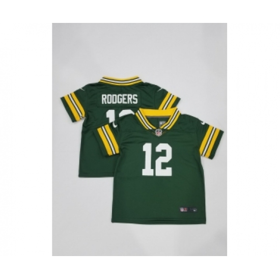 Toddlers Green Bay Packers #12 Aaron Rodgers Green 2022 Vapor Untouchable Stitched NFL Nike Limited Jersey - Ujersey