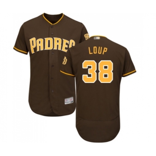 Men's San Diego Padres #38 Aaron Loup Brown Alternate Flex Base Authentic Collection Baseball Jersey - Ujersey