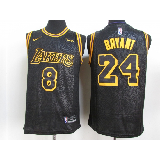 Men's Nike Los Angeles Lakers Kobe Bryant Black Swingman Player NBA Jersey - Ujersey