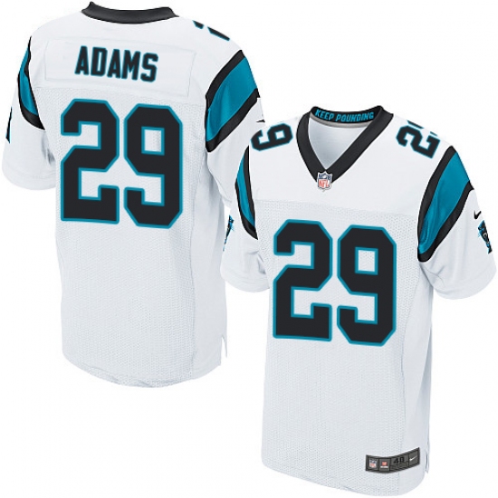 Men's Nike Carolina Panthers #29 Mike Adams Elite White NFL Jersey - Ujersey