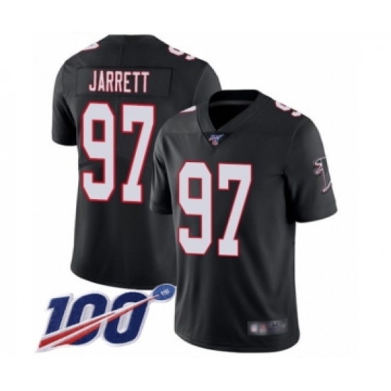 Men's Atlanta Falcons #97 Grady Jarrett Black Alternate Vapor Untouchable Limited Player 100th Season Football Jersey - Ujersey