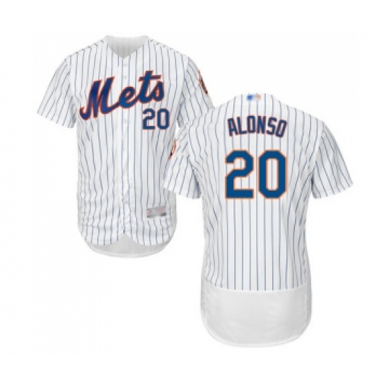 Men's New York Mets #20 Pete Alonso White Home Flex Base Authentic Collection Baseball Jersey - Ujersey