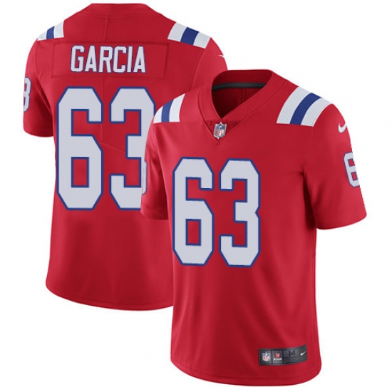 Youth Nike New England Patriots #63 Antonio Garcia Red Alternate Vapor Untouchable Limited Player NFL Jersey - Ujersey