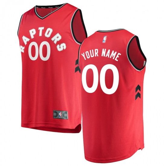 Men's Toronto Raptors Fanatics Branded Red Fast Break Custom Replica Jersey - Icon Edition - Ujersey
