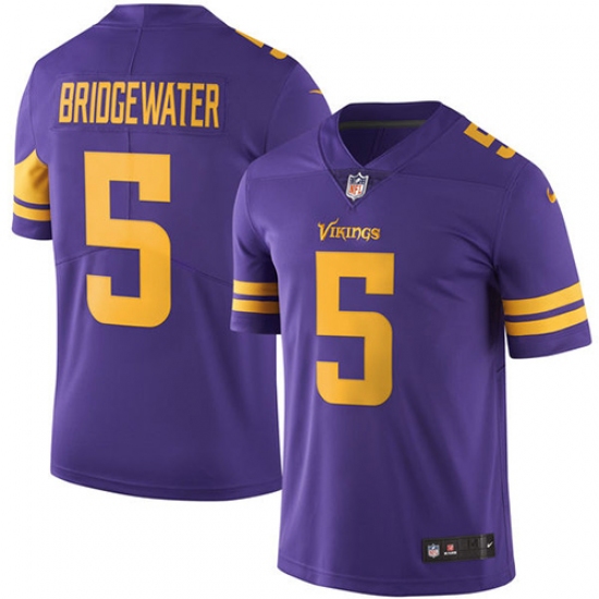 Youth Nike Minnesota Vikings #5 Teddy Bridgewater Limited Purple Rush Vapor Untouchable NFL Jersey - Ujersey