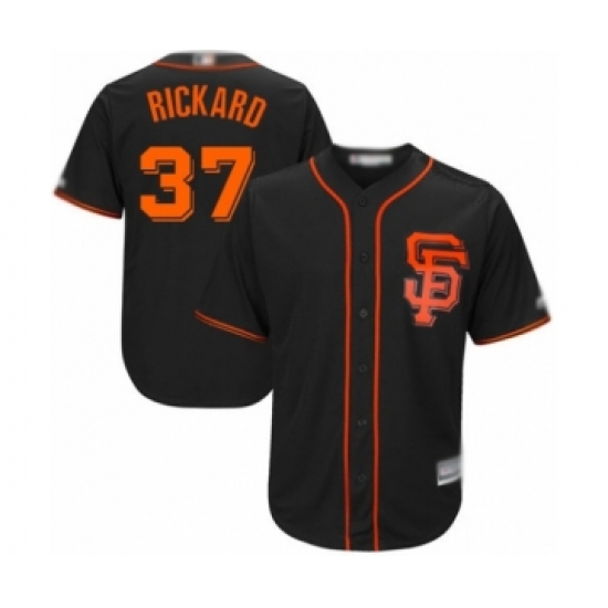 Youth San Francisco Giants #37 Joey Rickard Authentic Black Alternate Cool Base Baseball Player Jersey