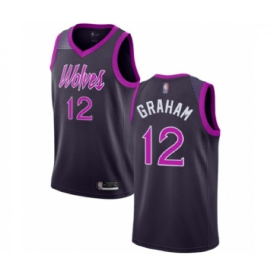 Women's Minnesota Timberwolves #12 Treveon Graham Swingman Purple Basketball Jersey - City Edition - Ujersey