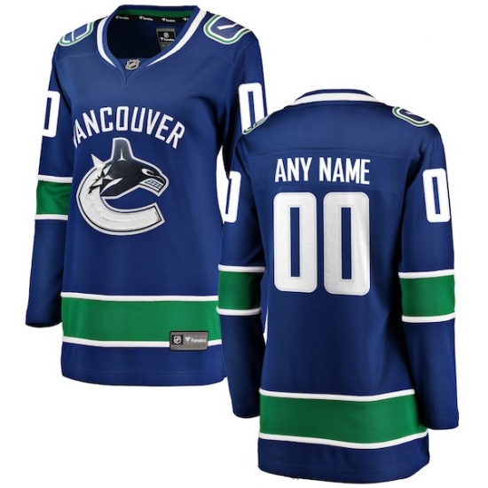 Women's Vancouver Canucks Fanatics Branded Blue Home Breakaway Custom Jersey - Ujersey
