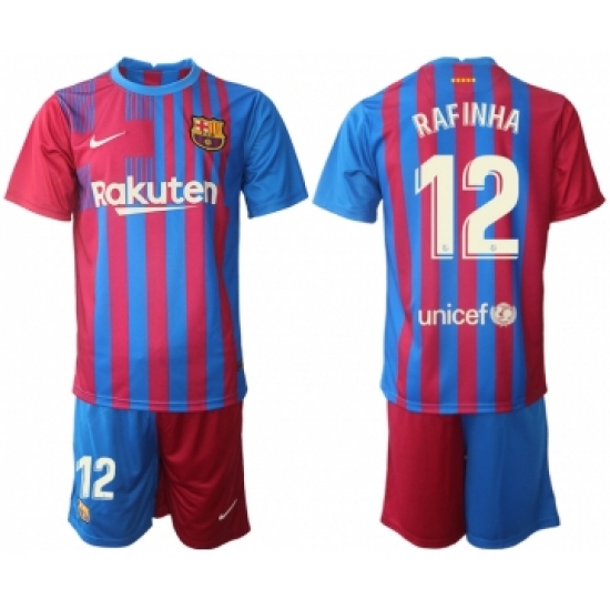 Men 2021-2022 Club Barcelona home red 12 Nike Soccer Jerseys