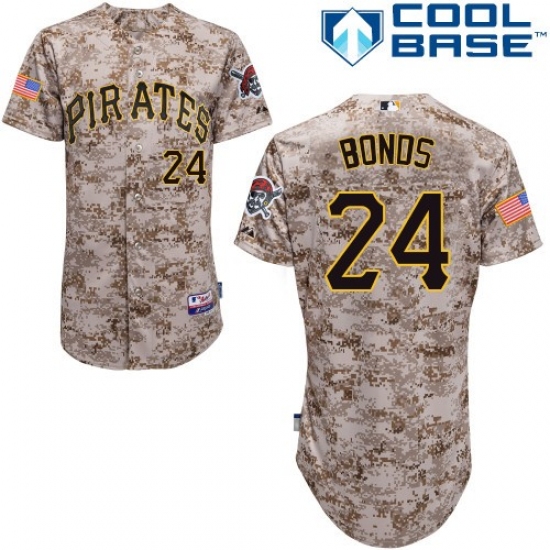 Men's Majestic Pittsburgh Pirates #24 Barry Bonds Replica Camo Alternate Cool Base MLB Jersey - Ujersey