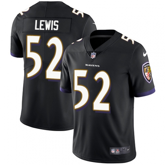 Youth Nike Baltimore Ravens #52 Ray Lewis Black Alternate Vapor Untouchable Limited Player NFL Jersey - Ujersey