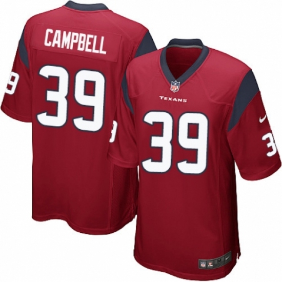 Men's Nike Houston Texans #39 Ibraheim Campbell Game Red Alternate NFL Jersey - Ujersey