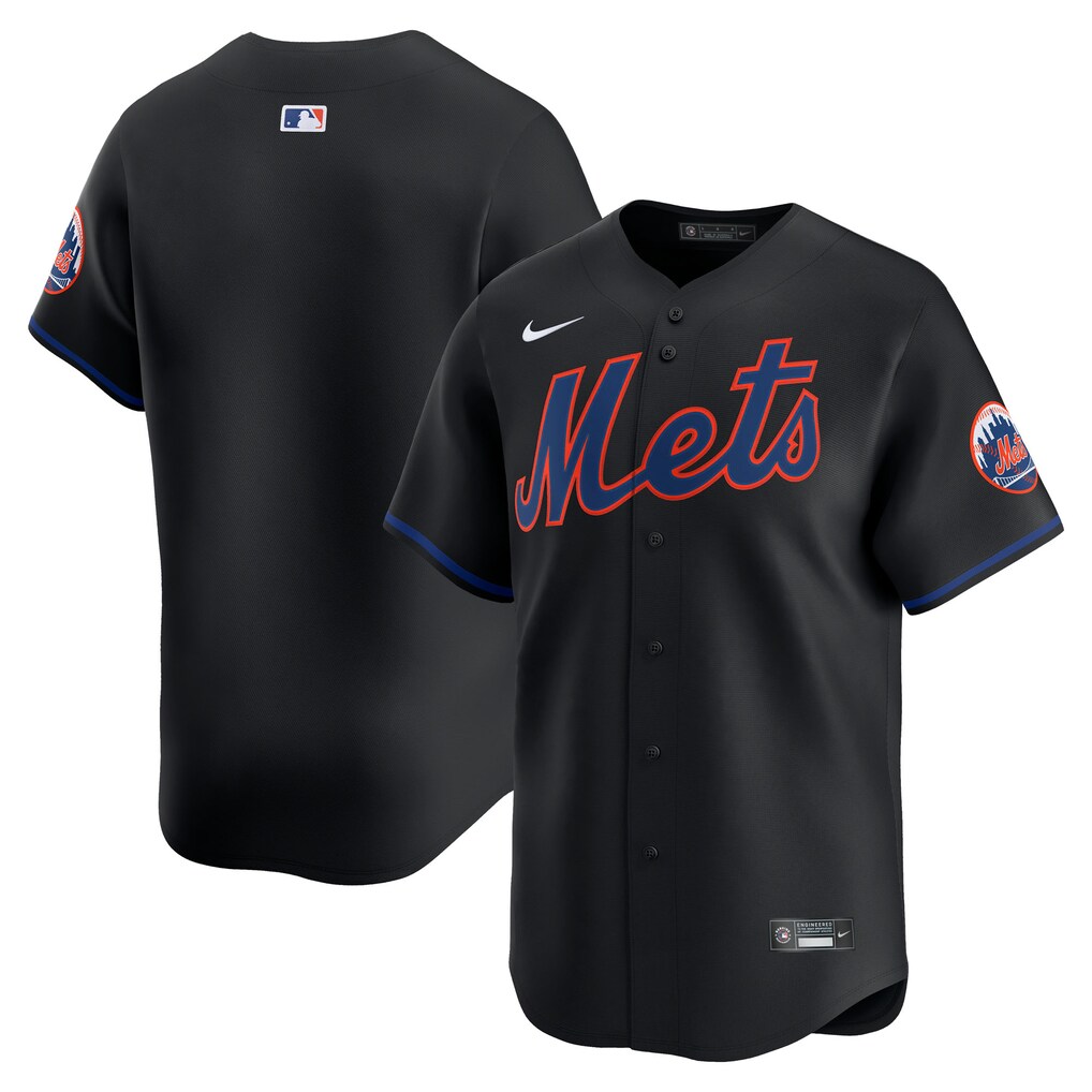 Men's New York Mets Nike Black Alternate Limited Jersey - Ujersey