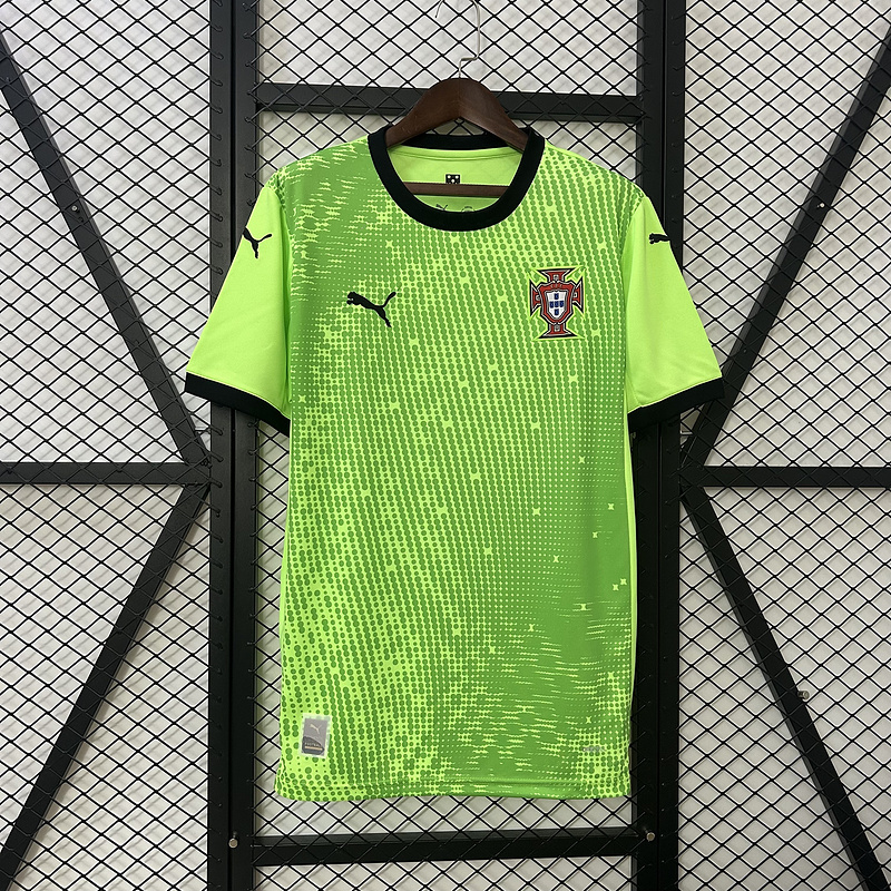 Portugal Soccer Jersey Green Goalkeeper Custom Shirt 2025 - ujerseystore