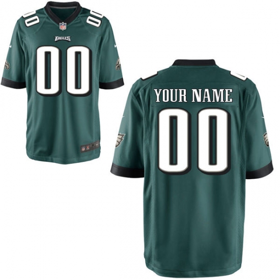 Men's Philadelphia Eagles Nike Midnight Green Custom Game Jersey - Ujersey