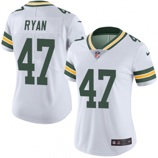 Women's Nike Green Bay Packers #47 Jake Ryan White Vapor Untouchable Limited Player NFL Jersey - Ujersey