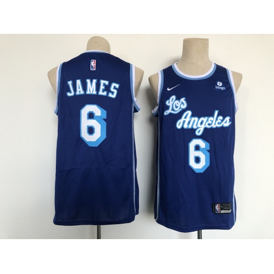 Men's Nike Los Angeles Lakers #6 LeBron James Purple Swingman Association Edition Jersey - Ujersey