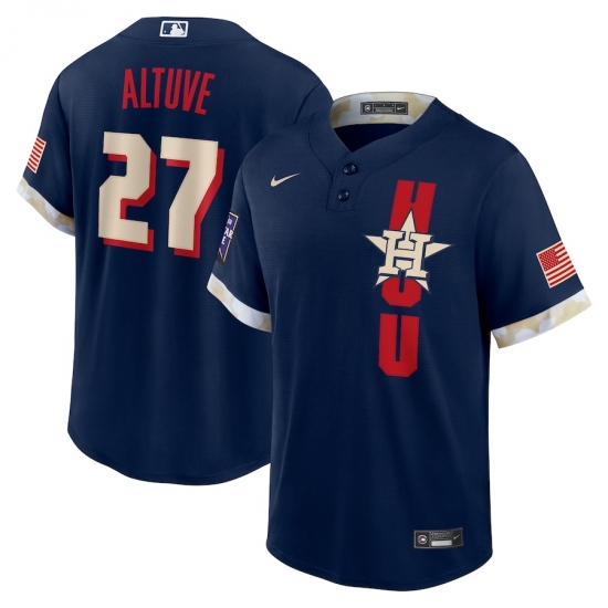Men's Houston Astros #27 José Altuve Nike Navy 2021 MLB All-Star Game Replica Player Jersey - Ujersey