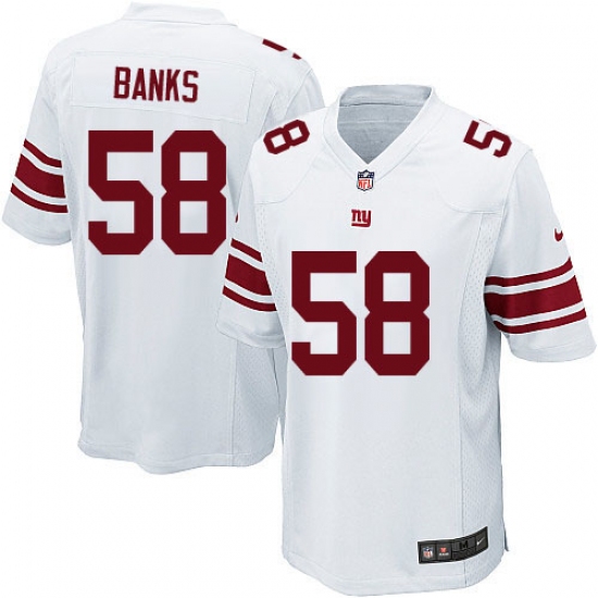 Men's Nike New York Giants #58 Carl Banks Game White NFL Jersey - Ujersey