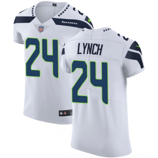 Men's Nike Seattle Seahawks #24 Marshawn Lynch White Vapor Untouchable Elite Player NFL Jersey - Ujersey