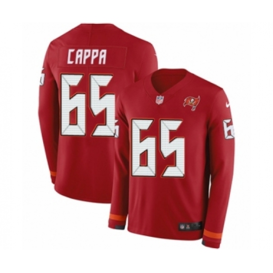 Men's Nike Tampa Bay Buccaneers #65 Alex Cappa Limited Red Therma Long Sleeve NFL Jersey - Ujersey