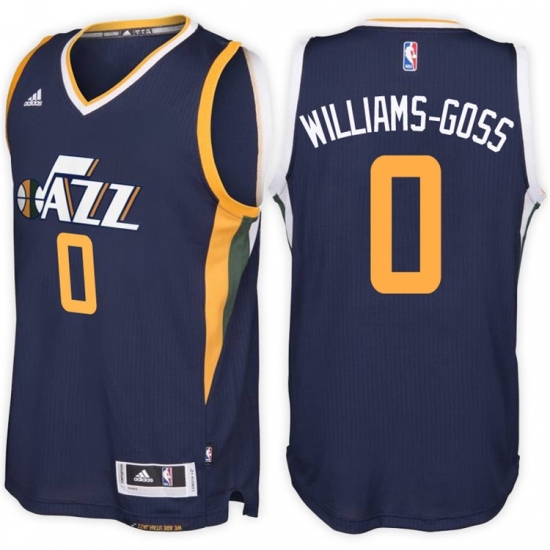 Utah Jazz #0 Nigel Williams-Goss Road Navy New Swingman Stitched NBA Jersey - Ujersey