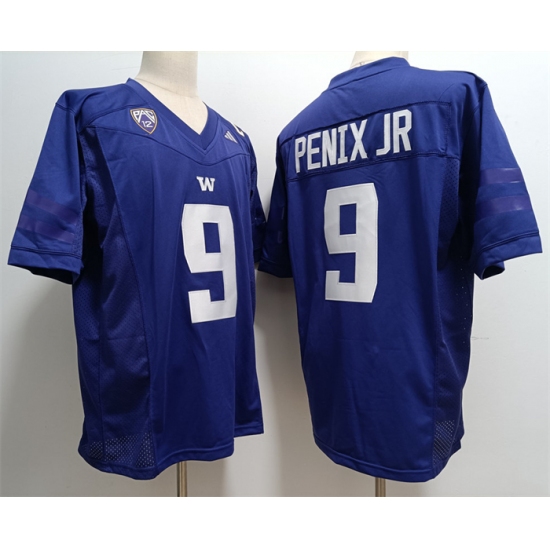 Men's Washington Huskies #9 Michael Penix Jr. Blue Stitched Jersey - Ujersey