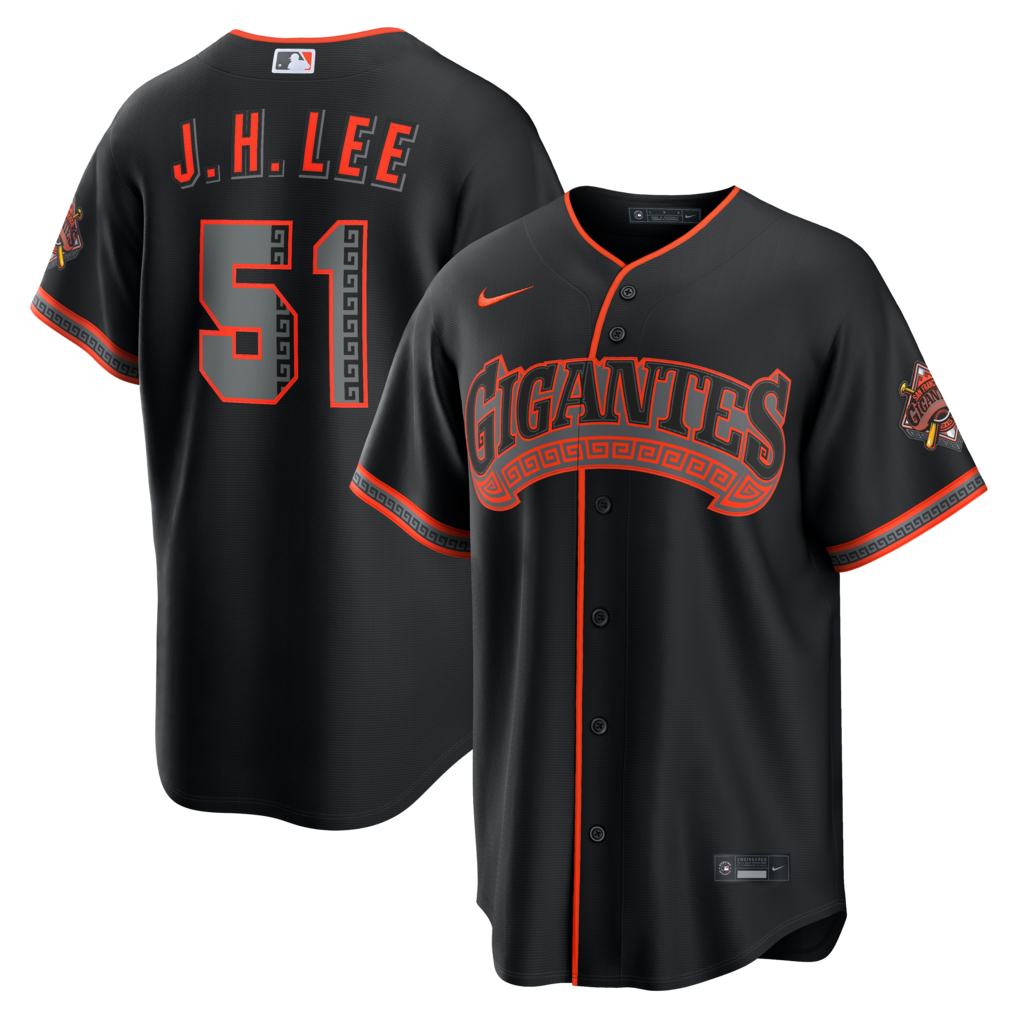 Men's San Francisco Giants Jung Hoo Lee Nike Black Alternate Stadium Jersey - ujerseystore