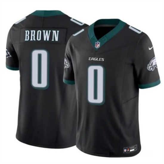 Men's Philadelphia Eagles #0 Hollywood Brown Black 2026 F.U.S.E. Vapor Untouchable Limited Stitched Football Jersey - Ujersey