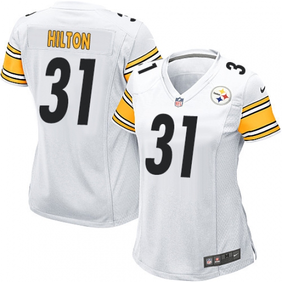 Women's Nike Pittsburgh Steelers #31 Mike Hilton Game White NFL Jersey - Ujersey