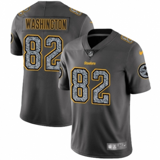 Men's Nike Pittsburgh Steelers #82 James Washington Gray Static Vapor Untouchable Limited NFL Jersey - Ujersey