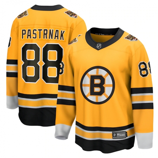 Men's Boston Bruins #88 David Pastrnak Fanatics Branded Gold 2020-21 Special Edition Breakaway Player Jersey - Ujersey