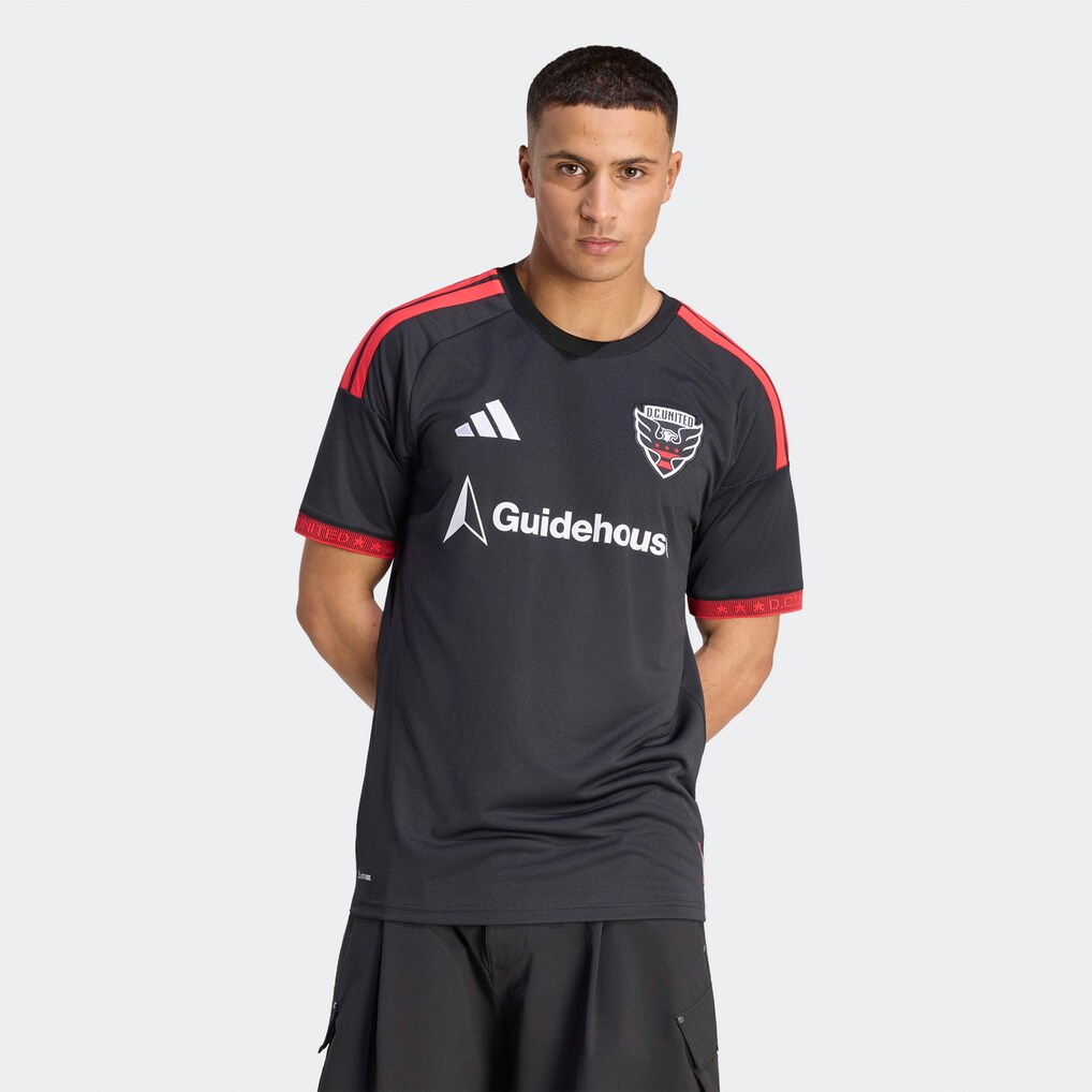 Men's D.C. United adidas Black 2026 Black-and-Red Kit Replica Jersey - Ujersey