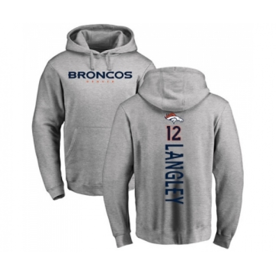 Football Denver Broncos #12 Brendan Langley Ash Backer Pullover Hoodie - Ujersey