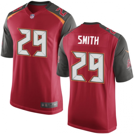 Men's Nike Tampa Bay Buccaneers #29 Ryan Smith Game Red Team Color NFL Jersey - Ujersey