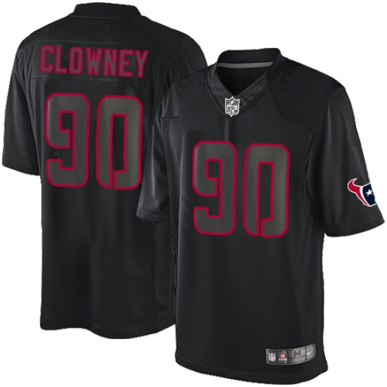 Men's Nike Houston Texans #90 Jadeveon Clowney Limited Black Impact NFL Jersey - Ujersey
