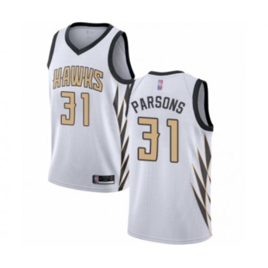 Youth Atlanta Hawks #31 Chandler Parsons Swingman White Basketball Jersey - City Edition - Ujersey
