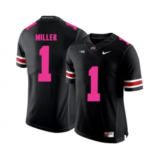 Ohio State Buckeyes 1 Braxton Miller Black 2018 Breast Cancer Awareness College Football Jersey - Ujersey