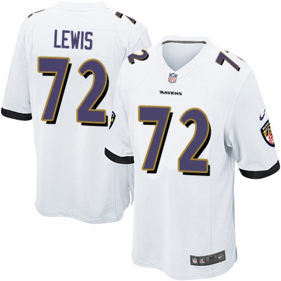 Men's Nike Baltimore Ravens #72 Alex Lewis Game White NFL Jersey - Ujersey