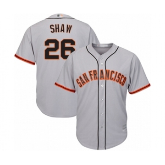 Youth San Francisco Giants #26 Chris Shaw Authentic Grey Road Cool Base Baseball Player Jersey