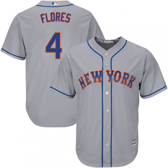 Men's Majestic New York Mets #4 Lenny Dykstra Replica Grey Road Cool Base MLB Jersey - Ujersey