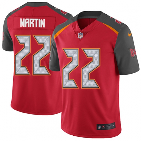 Youth Nike Tampa Bay Buccaneers #22 Doug Martin Red Team Color Vapor Untouchable Limited Player NFL Jersey - Ujersey